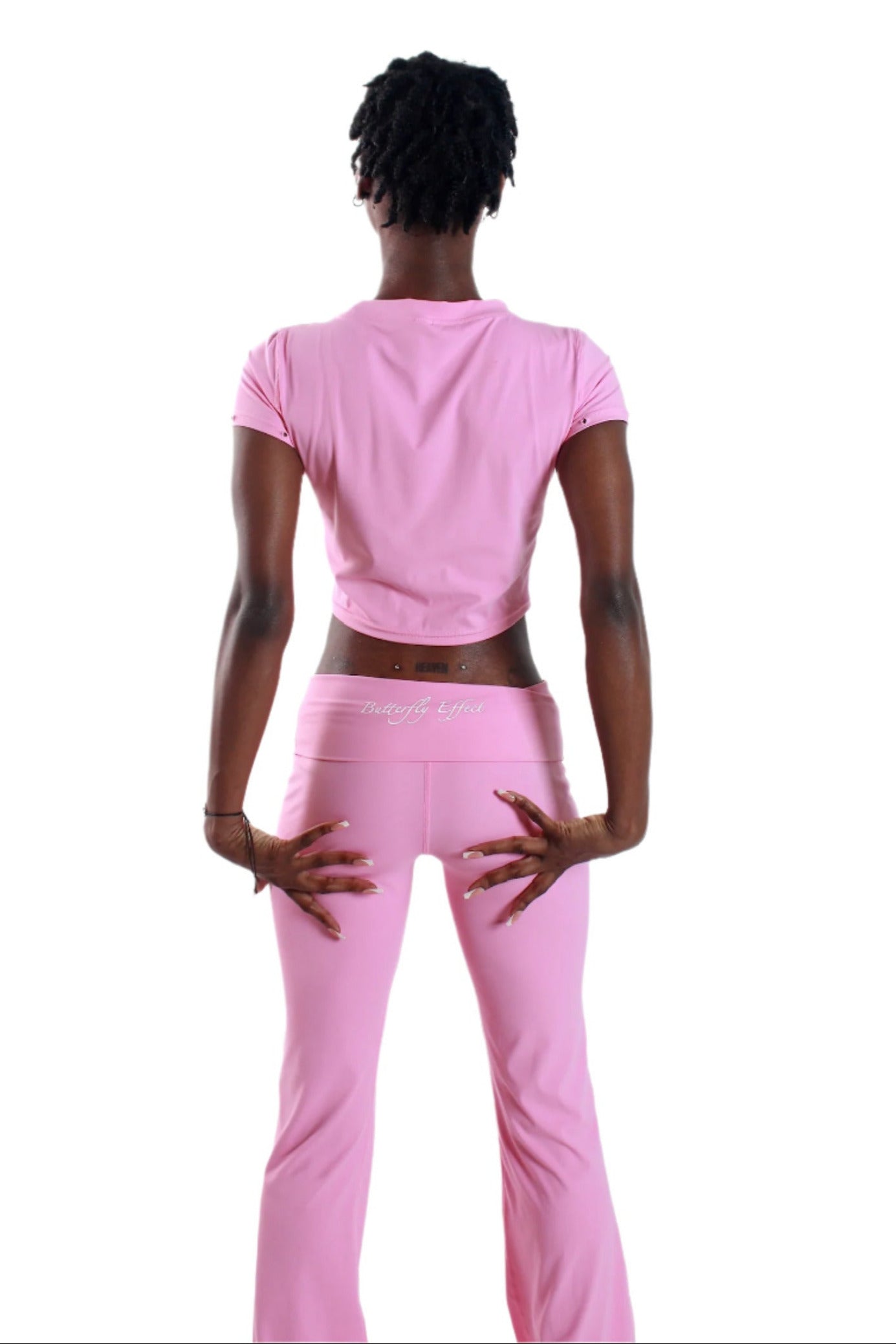 Baby Pink Flared Pants