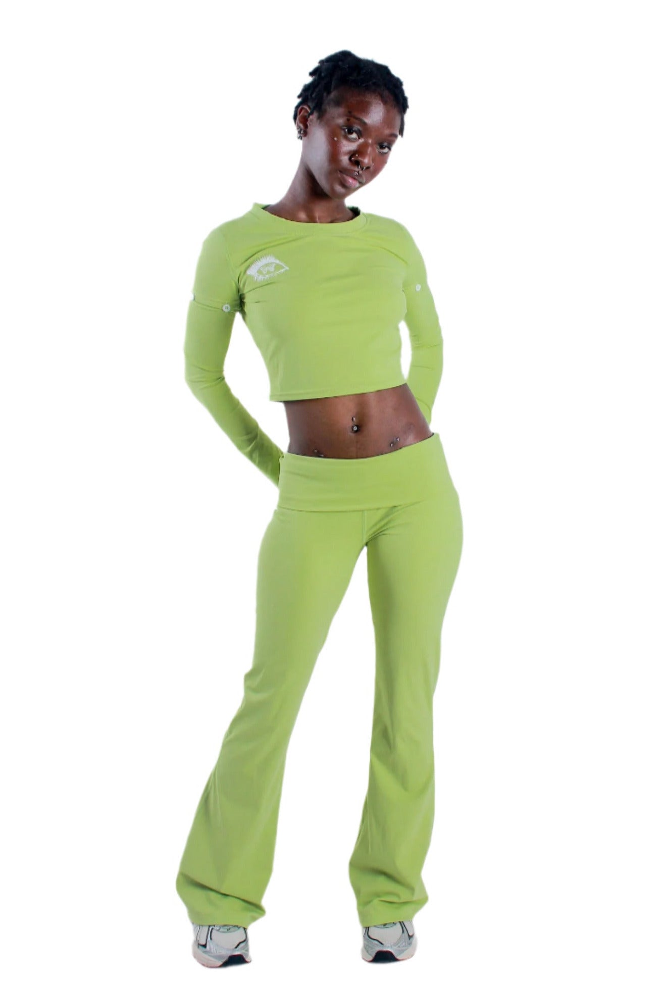Pistachio Green Flared Pants
