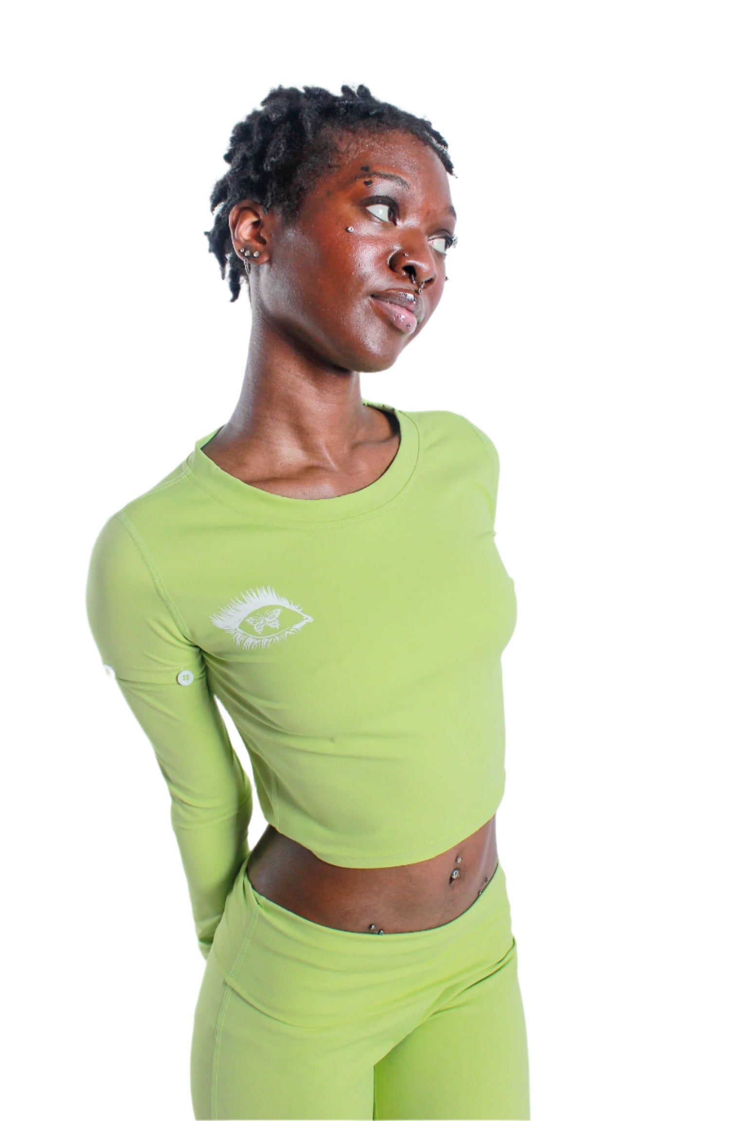 Pistachio Green Crop-Top