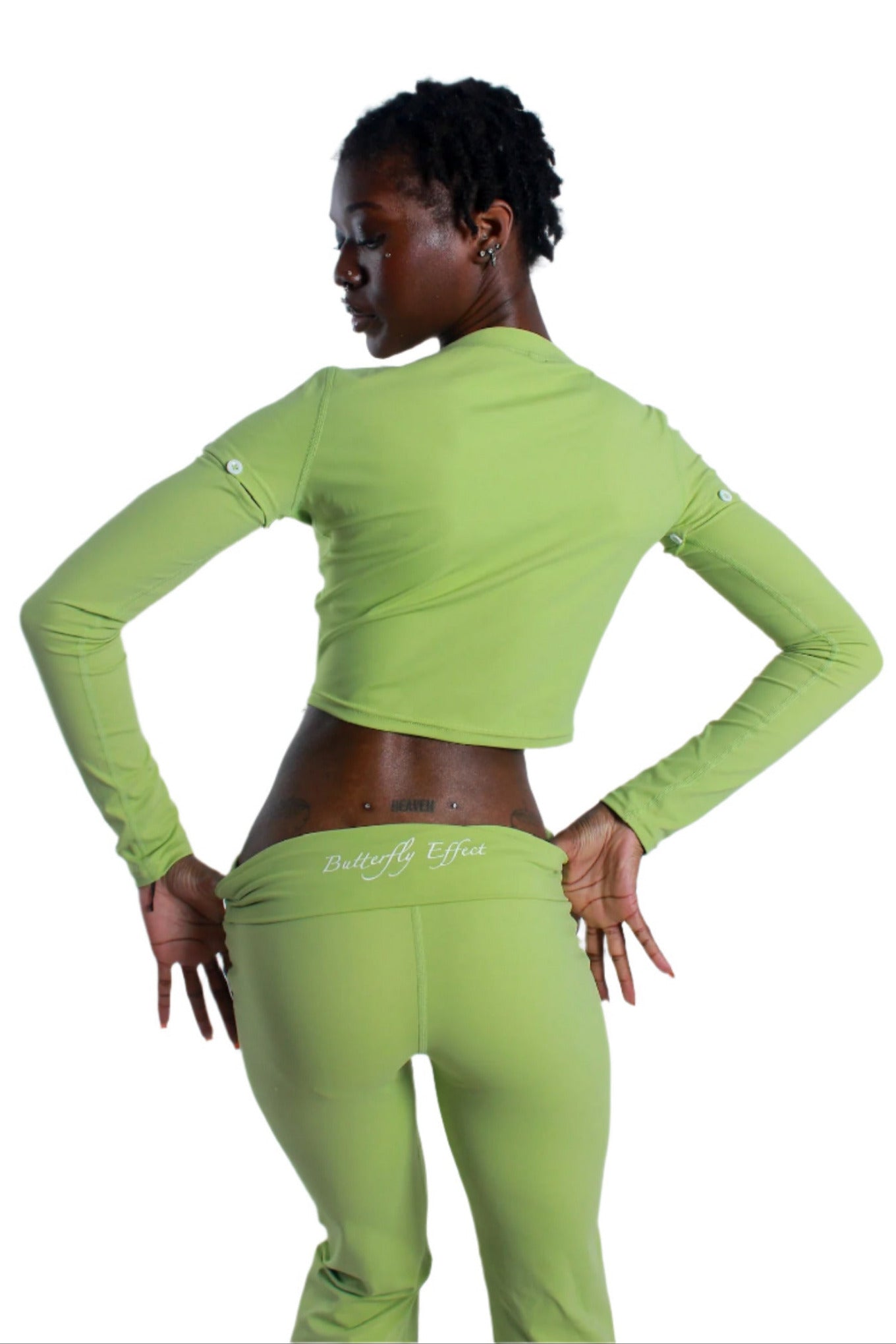 Pistachio Green Flared Pants